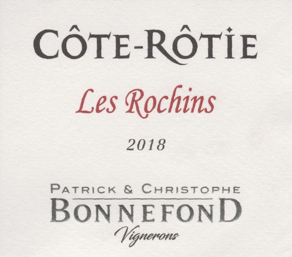 Etiquette Côte-Rôtie Les Rochins - Domaine Patrick et Christophe BONNEFOND